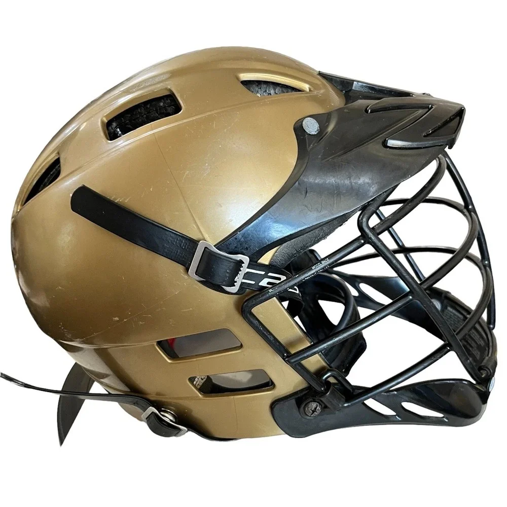 Cascade CPV Youth Lacrosse Helmet XXS Vegas Gold Metal Facemask Cage NOCSAE